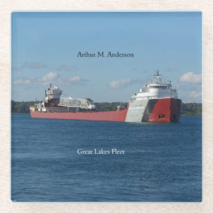 Arthur M. Anderson Glas Untersetzer