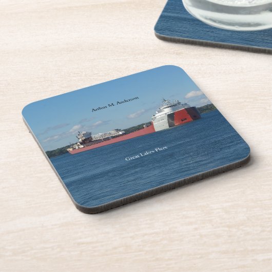 Arthur M. Anderson Set von 6 Untersetzer aus harte (Linke Seite)