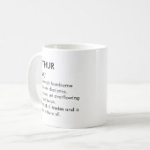 Arthur Name, Bearbeitbarer Name, Benutzerdefiniert Kaffeetasse (Vorderseite Links)
