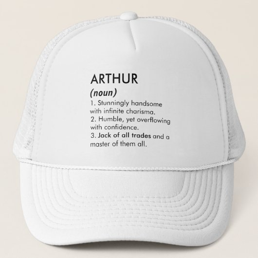 Arthur name, Editable name, Custom name Truckerkappe (Vorderseite)