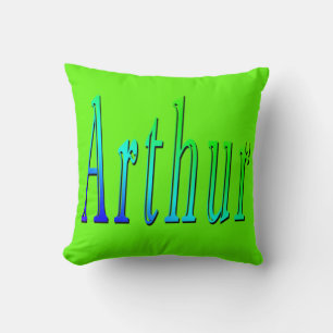 Arthur, Name, Logo, Limones grünes Throw-Kissen Kissen