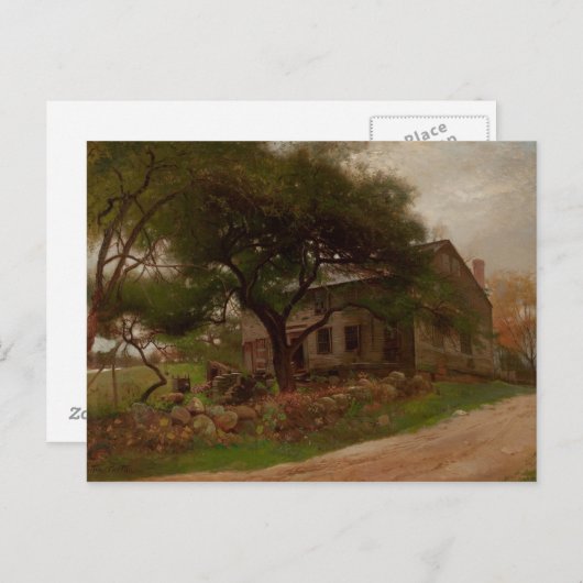 Arthur Parton - Altes Bauernhaus in Catskills Postkarte (Vorne/Hinten)