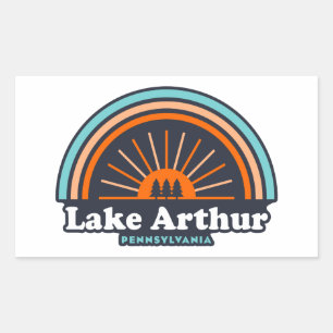Arthur Pennsylvania Rainbow Rechteckiger Aufkleber