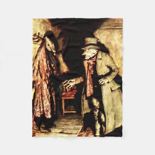 Arthur Rackham - A Christmas Carol - Grumpy Fleecedecke (Vorderseite)