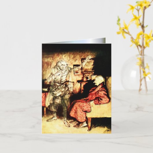 Arthur Rackham - A Christmas Carol - Scrooge Karte (Gelbe Blume)