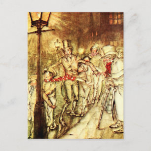 Arthur Rackham - A Christmas Carol - Street Postkarte
