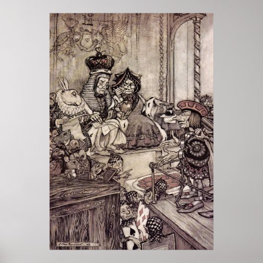 Arthur Rackham Alice im Wunderland Poster (Vorne)