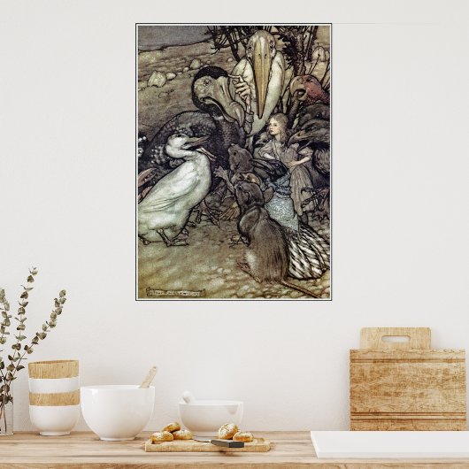 Arthur Rackham Alice im Wunderland Poster (Küche)