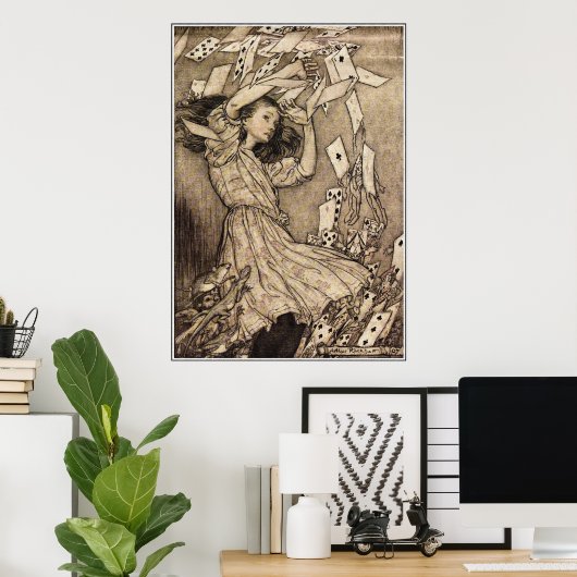 Arthur Rackham Alice im Wunderland Poster (Heimbüro)