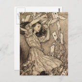 Arthur Rackham Alice im Wunderland Postkarte (Vorne/Hinten)