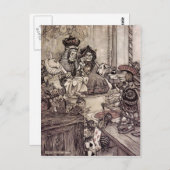 Arthur Rackham Alice im Wunderland Postkarte (Vorne/Hinten)