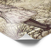 Arthur Rackham "Alice und die Raupe" Fotodruck (Ecke)