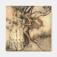 Arthur Rackham - Alte Frau im Wald