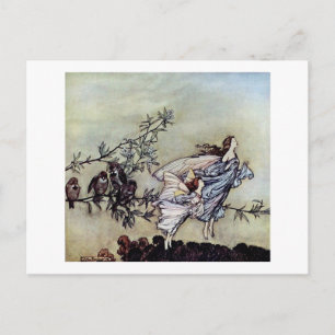 Arthur Rackham Buchart Peter Pan Fairies Postkarte