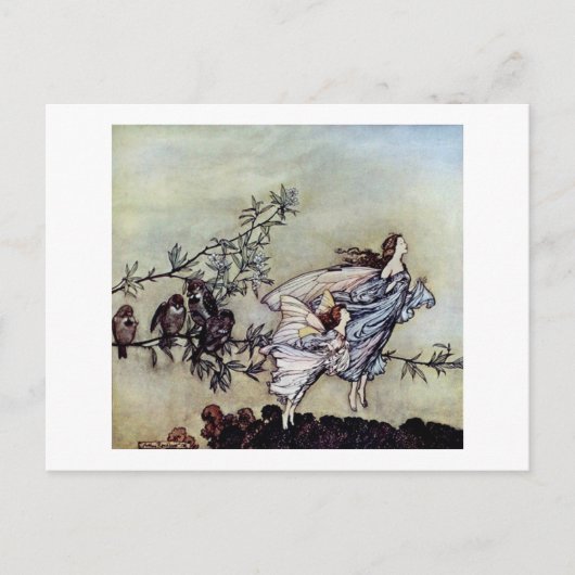 Arthur Rackham Buchart Peter Pan Fairies Postkarte (Vorderseite)