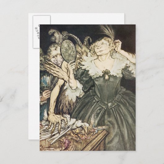 Arthur Rackham | Commit von John Milton: "Und sie, Postkarte (Vorne/Hinten)