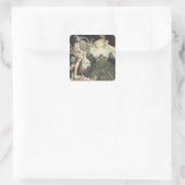 Arthur Rackham | Commit von John Milton: "Und sie, Quadratischer Aufkleber (Tasche)