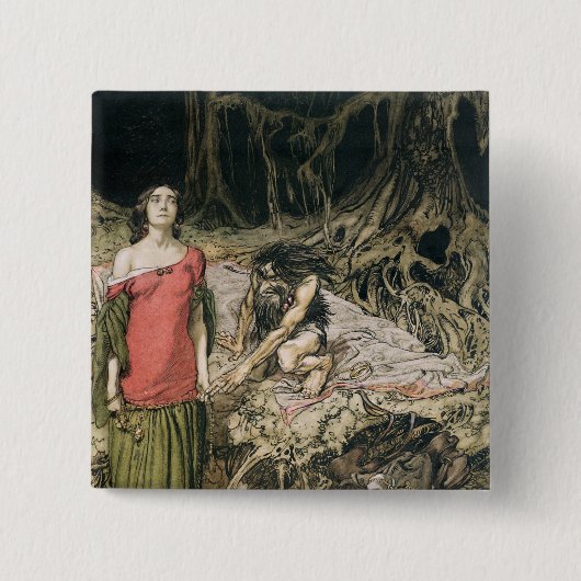 Arthur Rackham | das Anflehen von Grimhilde, die Button (Vorderseite)