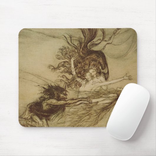 Arthur Rackham | das Rhinemaidens, das Alberich Mousepad (Mit Mouse)