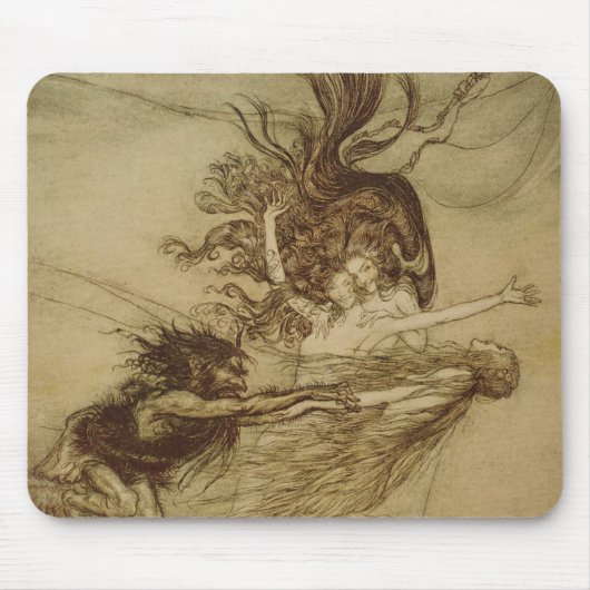 Arthur Rackham | das Rhinemaidens, das Alberich Mousepad (Vorne)