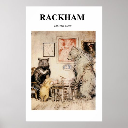 Arthur Rackham Die drei Bären Poster (Vorne)