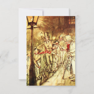 Arthur Rackham - Ein Weihnachtslied - Straße Dankeskarte