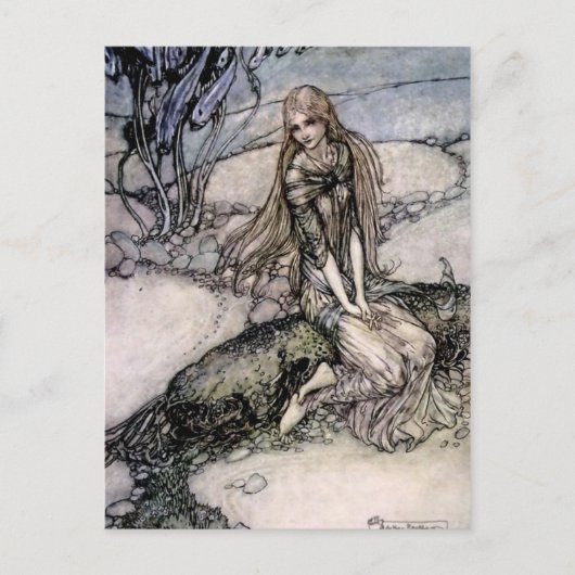 Arthur Rackham Fairy Art von "Undine" Postkarte (Vorderseite)