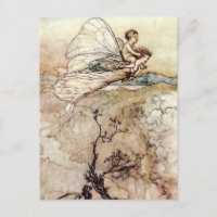 Arthur Rackham Fairy und Baby Flying