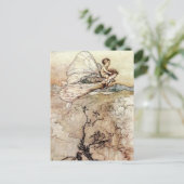 Arthur Rackham Fairy und Baby Flying Postkarte (Stehend Vorderseite)