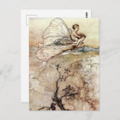 Arthur Rackham Fairy und Baby Flying Postkarte (Vorne/Hinten)