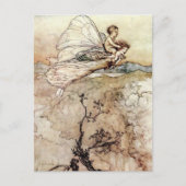 Arthur Rackham Fairy und Baby Flying Postkarte (Vorderseite)