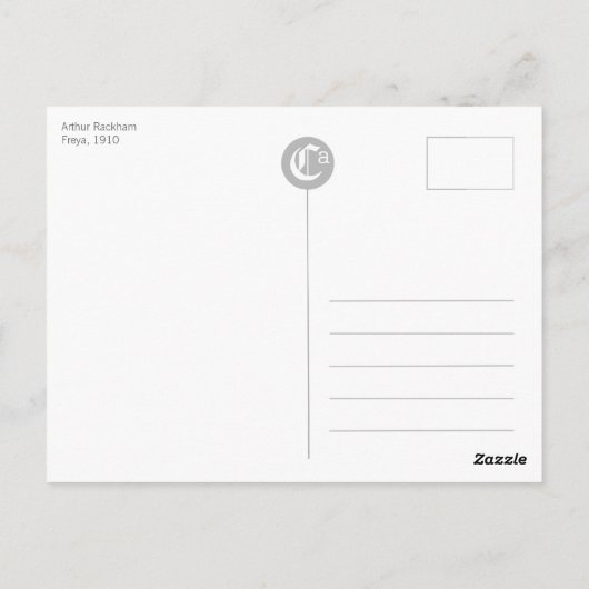 Arthur Rackham Freya CC0329 Postcard Postkarte (Rückseite)