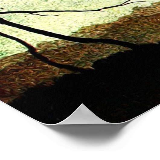 Arthur Rackham Illustration Comus Starry Night Poster (Ecke)