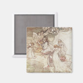 Arthur Rackham | Illustration für eine Märchen, Fa Magnet (Vorderseite/Rückseite)