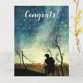 Arthur Rackham Illustration NIght Silhouette Karte (Gelbe Blume)