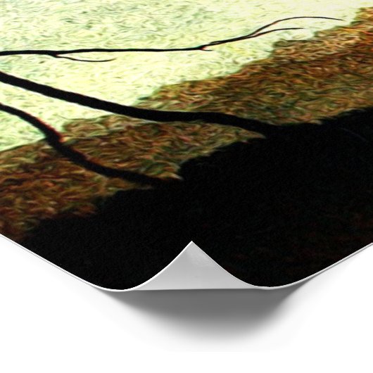 Arthur Rackham Illustration NIght Silhouette Poster (Ecke)