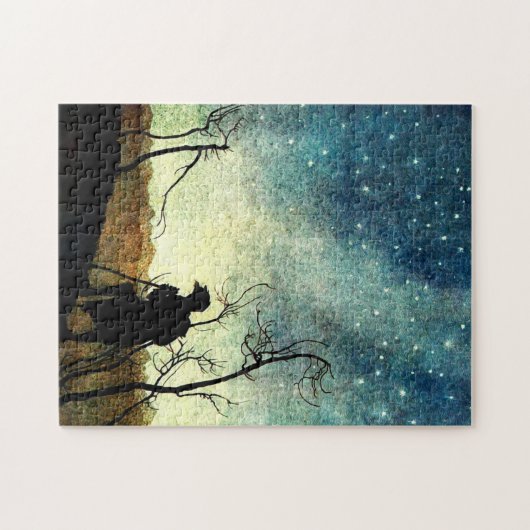 Arthur Rackham Illustration NIght Silhouette Puzzle (Horizontal)