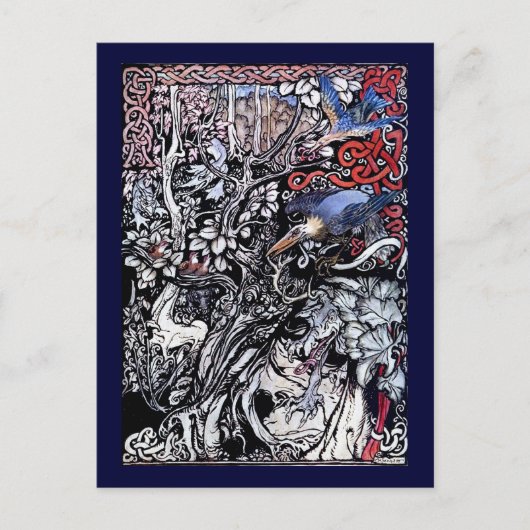 Arthur Rackham Irish Fayry Tales Illustration Postkarte (Vorderseite)