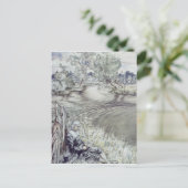 Arthur Rackham |Izaak Walton lehnt sich gegen eine Postkarte (Stehend Vorderseite)