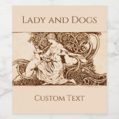 Arthur Rackham, Lady and Hogs Weinetikett (Einzelnes Label)