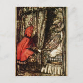 Arthur Rackham Little Red Riding Hood Postkarte (Vorderseite)