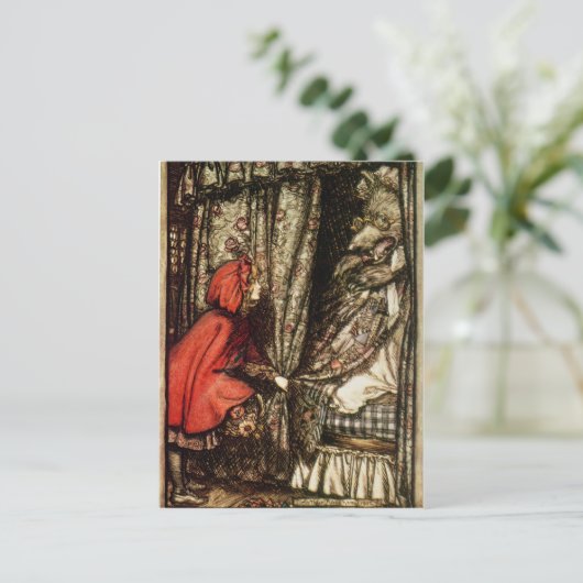 Arthur Rackham Little Red Riding Hood Postkarte (Stehend Vorderseite)