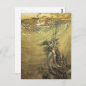 Arthur Rackham Mermaids Jewels aus den Tiefen Postkarte (Vorne/Hinten)