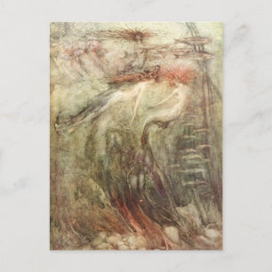 Arthur Rackham Nixe Komm Heraus Wo Es Sonnig Ist Postkarte