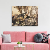 Arthur Rackham | Peter Pan in Kensington Gardens Leinwanddruck (Insitu (Wohnzimmer))