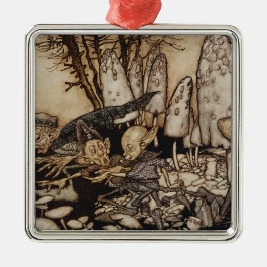 Arthur Rackham | Peter Pan in Kensington-Gärten Silbernes Ornament (Vorne)