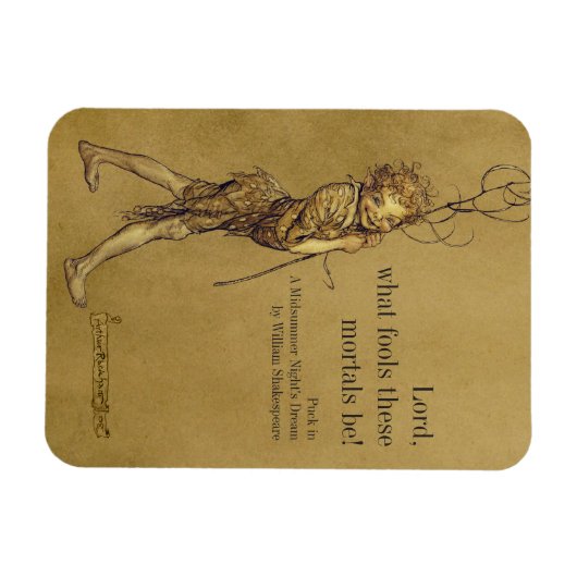 Arthur Rackham Puck Lord was täuscht CC0951 Kühlsc Magnet (Horizontal)