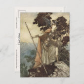 Arthur Rackham Richard Wagner Brünnhilde Viking Postkarte (Vorne/Hinten)