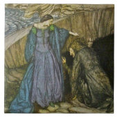 Arthur Rackham Romance of King Arthur Keramik Tile Fliese (Vorderseite)