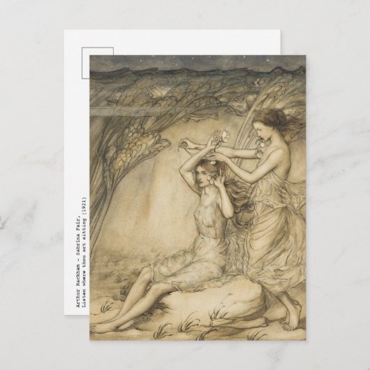 Arthur Rackham - Sabrina Fair Postcard Postkarte (Vorne/Hinten)